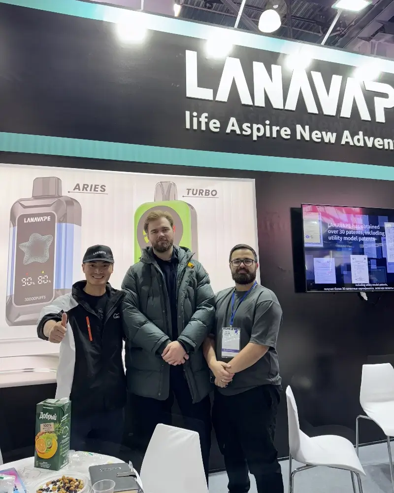 The LANAVAPE staff at the show was very enthusiastic and introduced me to their new products, which was a great feeling!